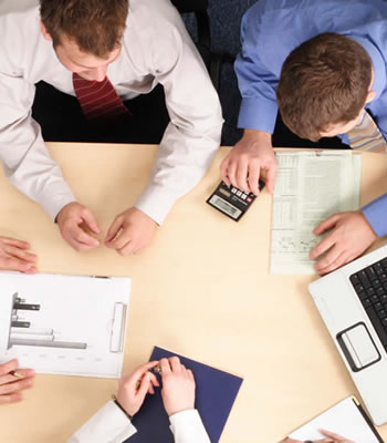 people sitting at table